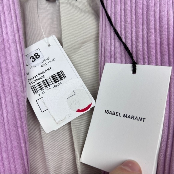 Isabel Marant Melany Oversized Corduroy Pink Blazer - Picture 6 of 7